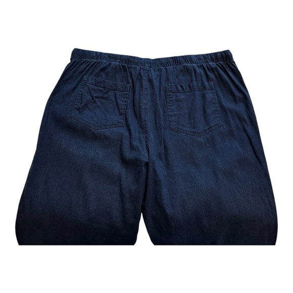 Loft | Lou & Grey Navy Blue Linen Blend Pants - Size Large - Picture 4 of 15